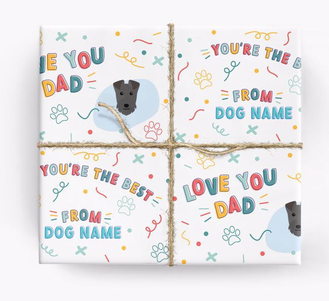 Love You Dad: Personalized {breedFullName} Wrapping Paper